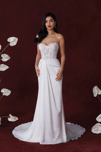 Elegant Sweetheart Lace Applique Mermaid Wedding Dresses Side Slit Custom Made Formal Bridal Grown 2024 Rode De Morrie