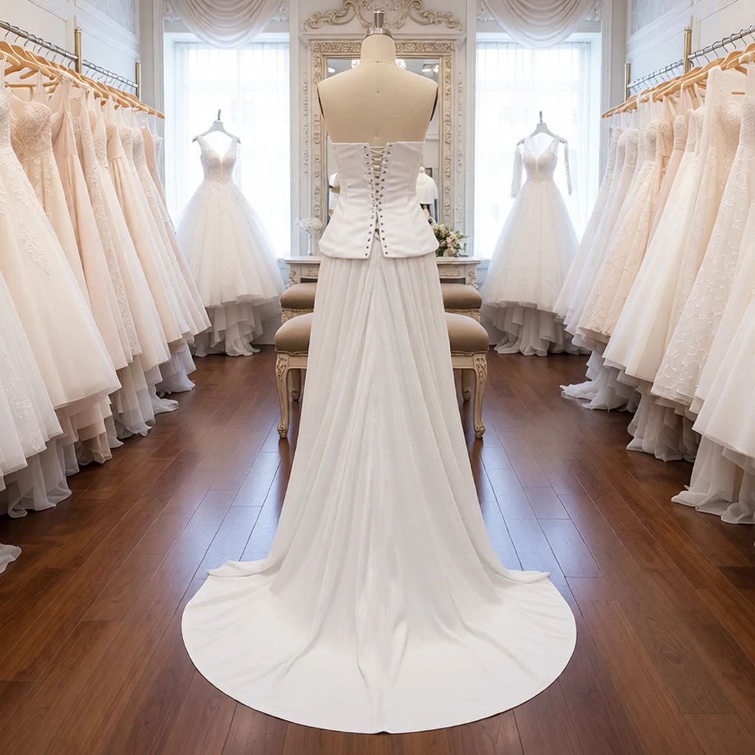 Simple Satin Sweetheart Wedding Dress For Bride Backless Ball Gown With Train Long Bridal Party Gown Vestidos Novia