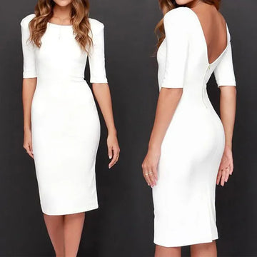 New 2024 Mermaid tight short wedding dress with half sleeve official reception knee length Beach Auditorium bridal dress