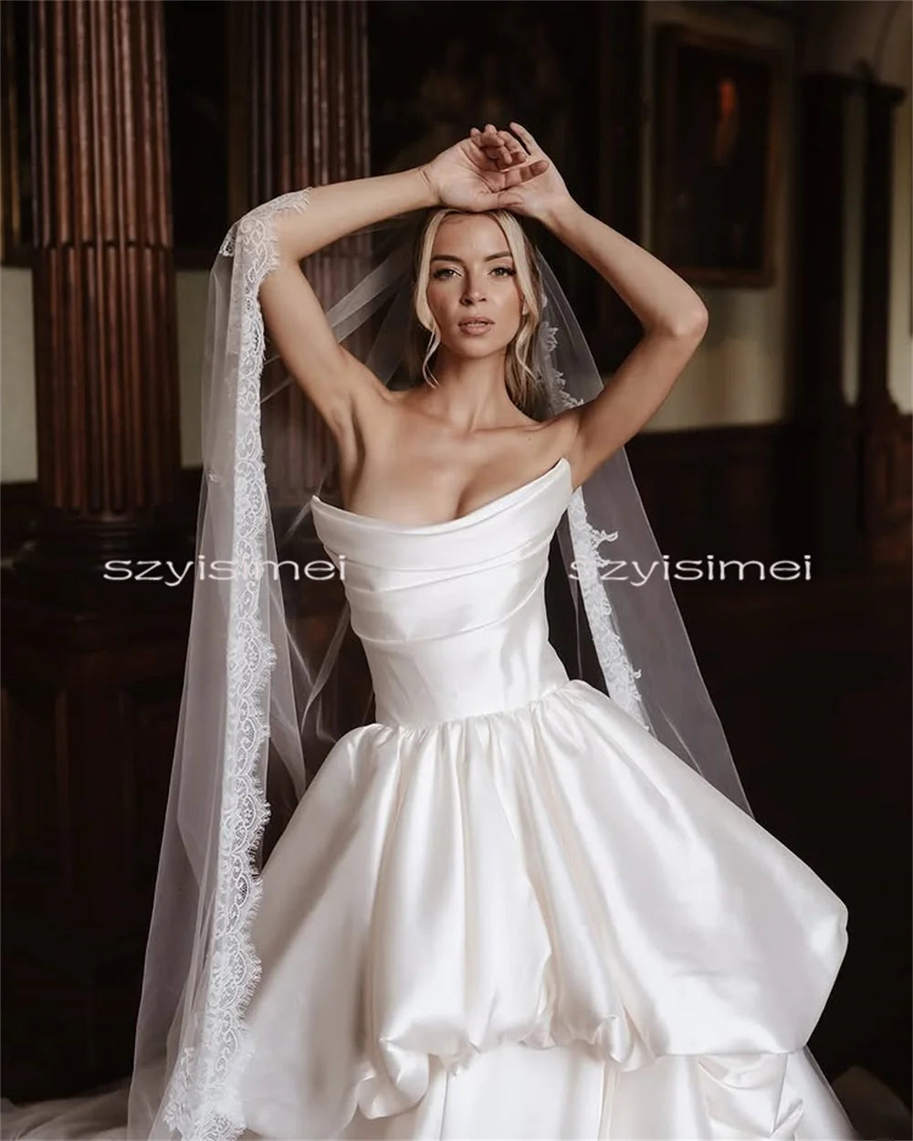 Newest Strapless Weddings Dresses A Line Layers Bridal Dress For Wedding Back Corset Princess Wedding Dress amanda novias