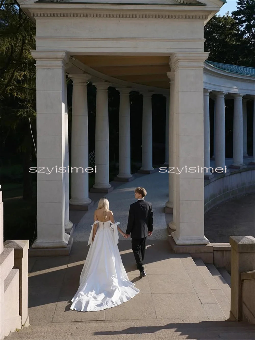 Princess Strapless With Peals Ball Gown For Wedding A-Line Wedding Dress Sweep Large Train robe de mariée vestidos de novia