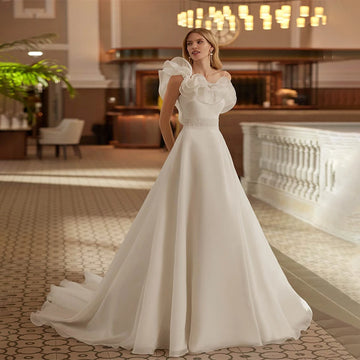 Customized02025 Newest Designs Off_Shoulder Wedding Gown A-Line Backless Zipper Bridal Gowns Evening Dress vestidos de novia