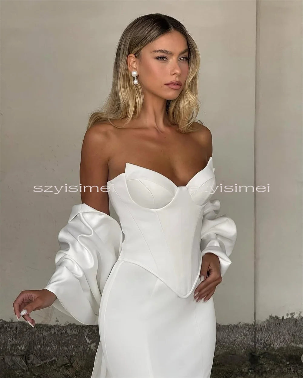 Modern Mermaid Bridal Gowns Sweep Train Wedding Gowns Sweetheart Bridal Dresses 2026 Back Corset vestidos de boda para fiestas