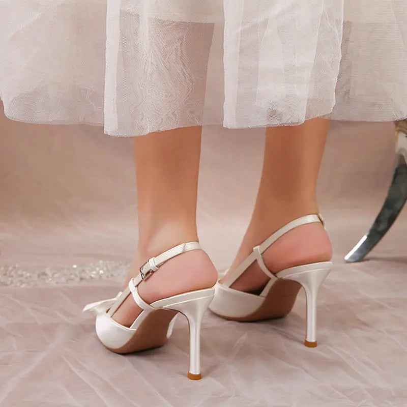 2025 Summer New Shopping Malls After The Same Empty Sandals Pointed Single Shoe Commuter Pumpls