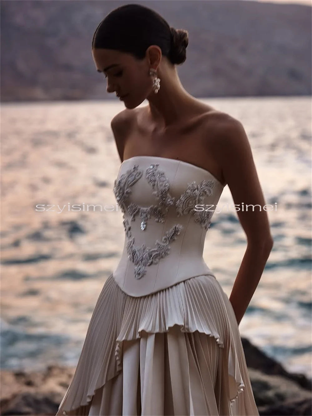 Moden Mini Bridal Dresses A-Line Backless Corset Party Dress Customized Short Prom Gown vestidos de novia