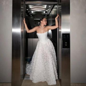 2026 New Luxury A-Line Wedding Dress Lace Embroidery Off-the-Shoulder Bridal Gown For Woman vestido de noiva